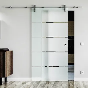 Interiérové dveře Amod Satira Delux skleněné posuvné dveře 1025x2050 mm s mušlí