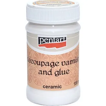 Speciální výtvarná barva Decoupage lepidlo s lakem na keramiku a porcelán PENTART - 100 ml