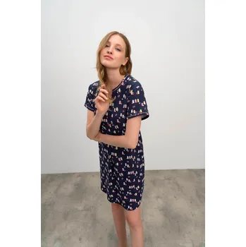 Dámská noční košile Vamp - Dámská noční košile 16320 - Vamp blue marine M
