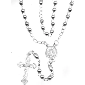 Brož ŠPERKY-NM, Stříbrný růženec s křížem 121