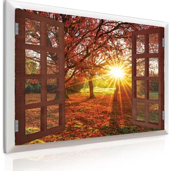 Obraz Malvis ® Obraz podzimní slunce za oknem Velikost: 50x40 cm