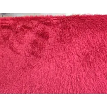 Kožešina, krátký vlas, červená, látky, metráž