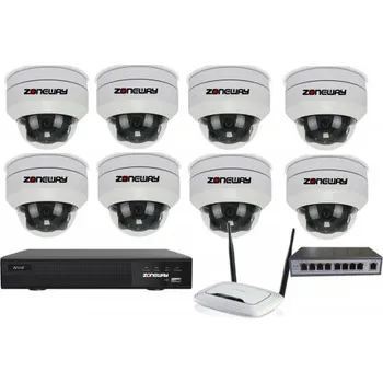 Kompletní kamerový systém 5MPx PTZ kamerový IP POE set Zoneway - 8x MINI PTZ NVR 3016, router, POE switch 8 plus 1