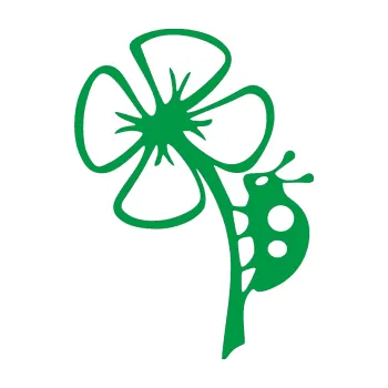 Samolepící dekorace Beruška na lístečku levá (12 - zelená) SAMOLEPKA NA AUTO, NÁLEPKA, FÓLIE, POLEP, TUNING, VLASTNÍ TEXT, TISK, AUTOSAMOLEPKY.cz, POLEPY, OBRÁZEK, LOGO, 3D STICKERS