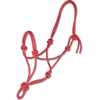 Jezdectví WALDHAUSEN Ohlávka provazová - červená, FULL