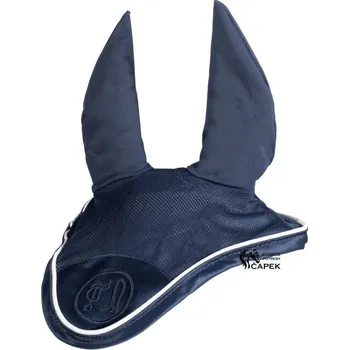 Čabraka pro koně Náušníky HKM -LYON- - Tmavě modrá - Cob