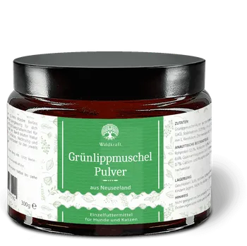 Kloubní výživa pro psa a kočku Waldkraft "Plnotučný" prášek ze Zelených mušlí (Slávka zelenoústá) (300 g)