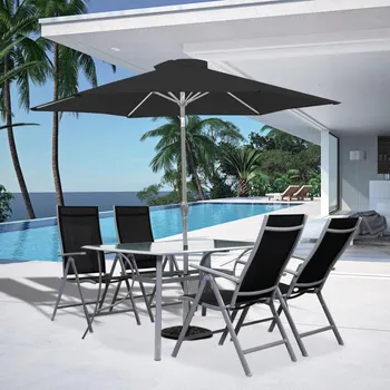 Zahradní sestava Set zahradního nábytku 6-dílný Avenberg HARMONY černo-šedá