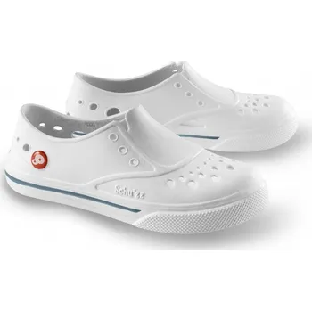 Dámské pantofle Obuv Schu'zz Sneaker'zz 0088 bílá potisk šedý pruh 36