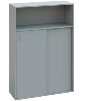 Šatní skříň SPD 42/100 skříň s posuvnými dveřmi/nika, 1450x1000x400, šedá