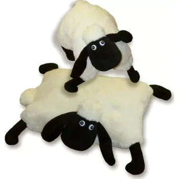 plyšák BabičkaOvečková.cz Rozkládací polštář ovečka černopřírodní, Velikost Střední - 26 x 34 cm