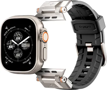 Řemínek na hodinky Spigen Dura Pro Armor Apple Watch 49/45/44/42 mm černý