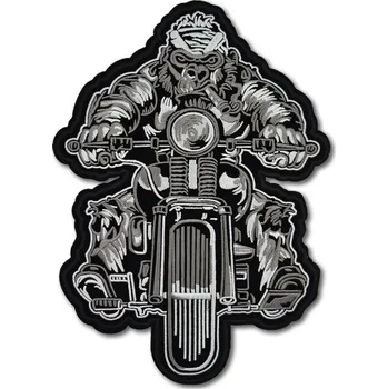 Nášivka Moto nášivka Gorilla on Bike XXL na záda 28 cm x 20 cm