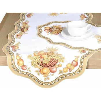 Party dekorace Ubrus celoroční Ovoce béžové 32x46cm - 32 x 46cm