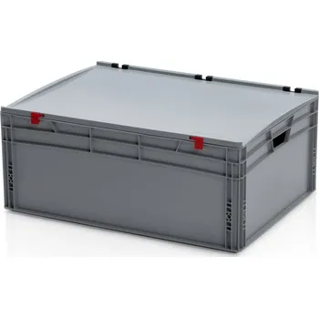 Zahradní úložný box Euro přepravka s víkem 130l, 33,5 x 60 x 80 cm