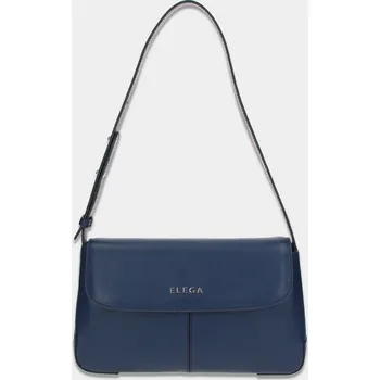 Klopnová kabelka Clasico modrá/stříbro