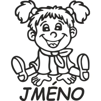 Samolepící dekorace ON-DESIGN Samolepka DÍVKA Barva: černá