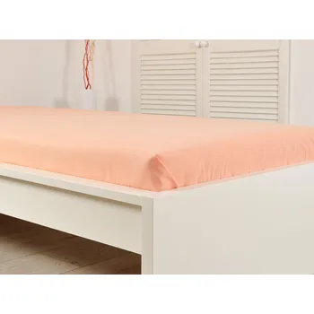 Prostěradlo B.E.S. - Petrovice, s.r.o. Prostěradlo Jersey česaná bavlna MAKO - Meruňková Rozměr: 140 - 160 x 200