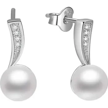 Náušnice Olivie Stříbrné náušnice SLADKOVODNÍ PERLY 8276 Ag 925; ≤2,2 g.