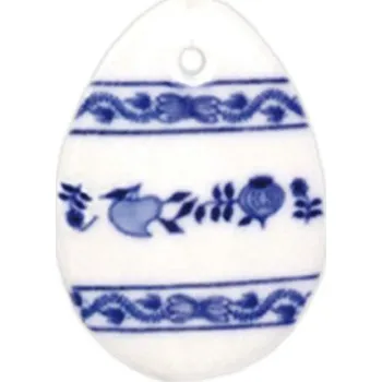 Velikonoční dekorace Český porcelán Cibulák Velikonoční ozdoba - vajíčko - závěsné / žížala