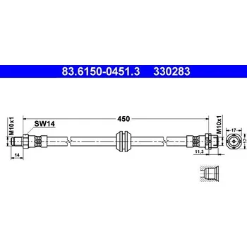 Brzdová hadice Brzdová hadice ATE 83.6150-0451.3