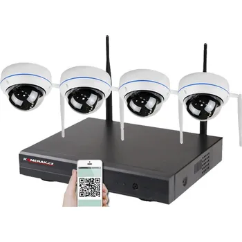 Kompletní kamerový systém Bezdrátový 4 kamerový set WiFi IP PRO WIP4-304C 5MPx, CZ menu