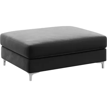 Taburet Tmavě šedá sametová podnožka DEVICHY Rothe