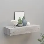 ZBXL Nástěnná police se zásuvkou betonově šedá 60 x 23,5 x 10 cm MDF