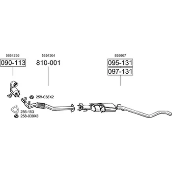 Filtr pevných částic filtr pevných částic Bosal 097-131