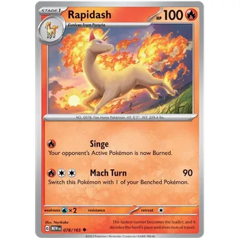 Sběratelská karetní hra Pokémon TCG Rapidash 078/165 - Reverse Holo
