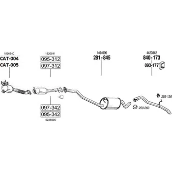 Filtr pevných částic filtr pevných čás. výroba AS Bosal 97-312A