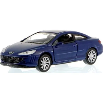 autíčko Welly Peugeot Coupe 407, Modrý 1:34-39