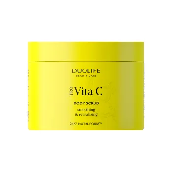 Tělový peeling DuoLife Pro Vita C Body Scrub 200ml - Telový cukrový peeling s vitamínom C, mandľovým olejom a bambuckým maslom