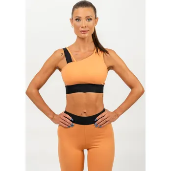 NEBBIA Asymetrická sportovní podprsenka ELITE oranžová XS