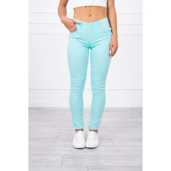 Dámské džínové kalhoty 2639 Tyrkysová - Kesi tyrkysová 3XL
