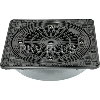 Kanalizační potrubí Poklop hranatý, s kulatou mříží, A15, DN315 (pouze na hladkou rouru)