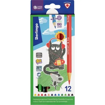 Pastelky Berlingo SuperSoft 12ks, trojhranné