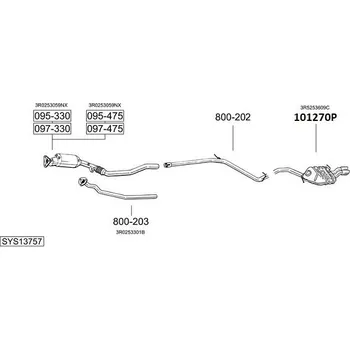 Filtr pevných částic filtr pevných částic Bosal 095-330