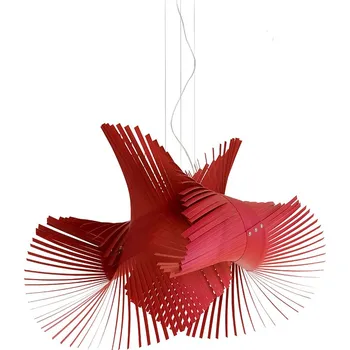 LZF Majestátní dřevěné závěsné svítidlo Minimikado Dekor: Červený MMIK S 26 Majestátní dřevěné závěsné svítidlo Minimikado
