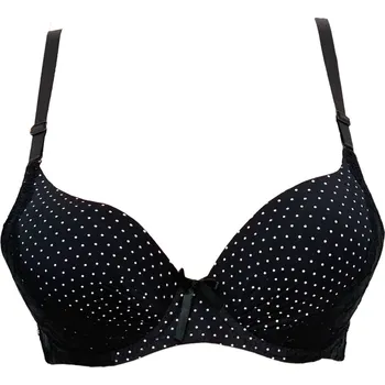 Podprsenka Numberoplus Dámská podprsenka s puntíky Barva: Bílá, Velikost: 80C