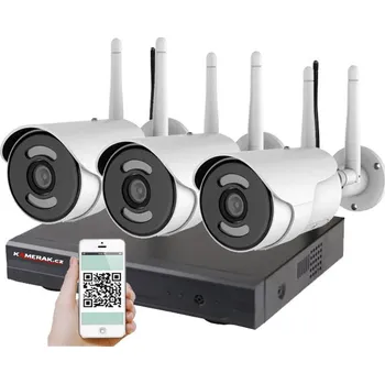 Kompletní kamerový systém Bezdrátový 3 kamerový set WiFi IP PRO WIP3-106B 3MPx, CZ menu