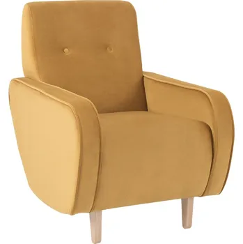 Křeslo Nordic Design Žluté sametové křeslo Doble