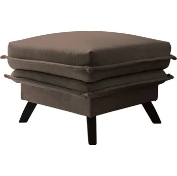 Taburet Hnědá čalouněná podnožka Miuform Charming Charlie 60 x 60 cm