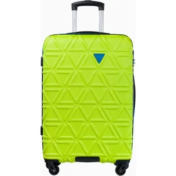 Střední limetkový kufr California s kontrastním povrchem