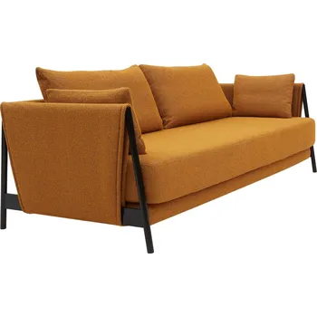 Pohovka Oranžová bouclé rozkládací dvoumístná pohovka Softline Madison 209 cm