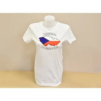 Dámské tričko Tričko vlajka Česká republika - Čechy, Morava a Slezsko Alerion