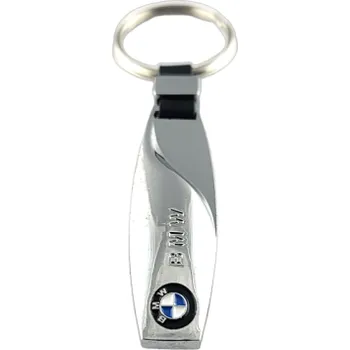 Přívěšek na klíče oválný BMW kovový, včetně kroužku na klíče