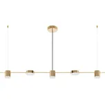 Toolight - Závěsná stropní lampa Line LED - zlatá - APP929-5CP