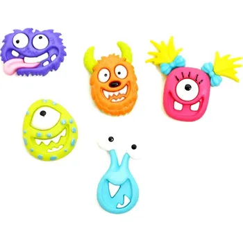 Knoflík Pro Háčkování Knoflík exclusive - příšerky 5 ks