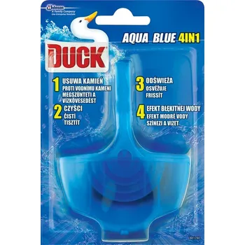 WC čistič Duck Aqua Blue 4v1 WC závěs 40 g